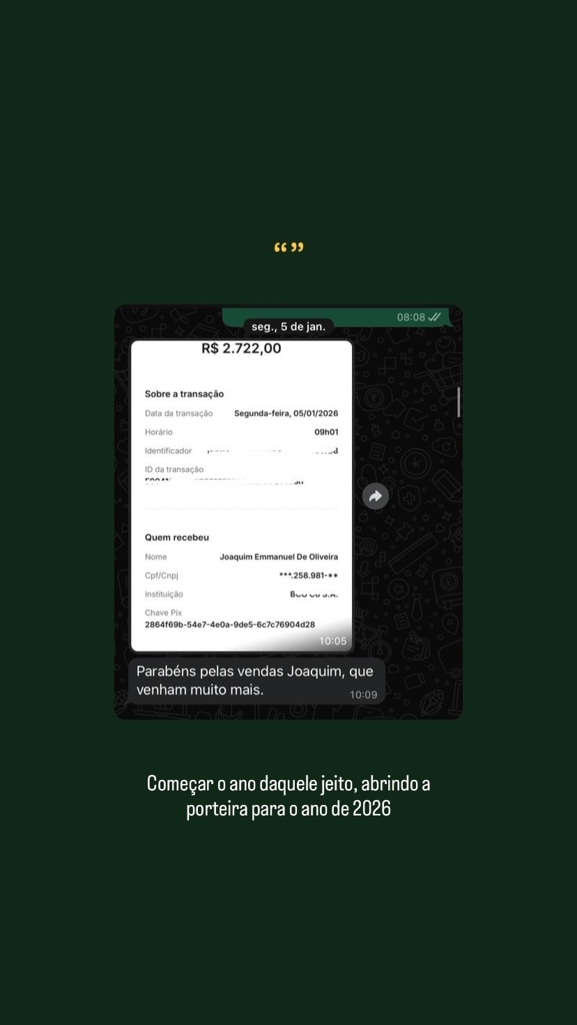 Resultado real - venda fechada
